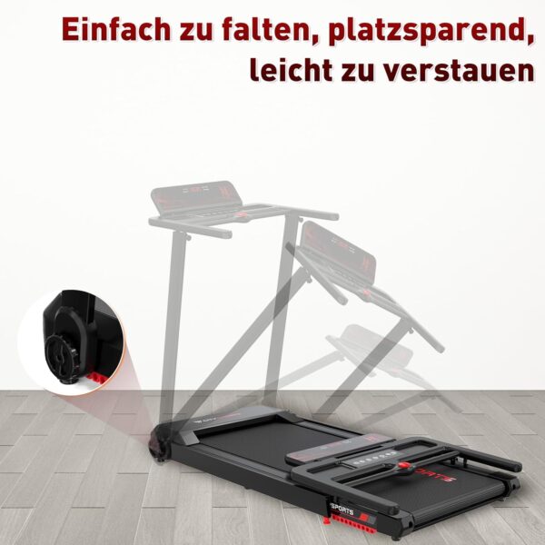 CITYSPORTS Elektrisches Laufband, klappbar, bis zu 12 km/h, mit LED-Display, App-Steuerung und 360° Tablet-Halter, kompakte Walking-Matte für Zuhause und Büro (Neuwertig)
