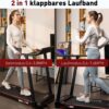 CITYSPORTS Elektrisches Laufband, klappbar, bis zu 12 km/h, mit LED-Display, App-Steuerung und 360° Tablet-Halter, kompakte Walking-Matte für Zuhause und Büro (Neuwertig)