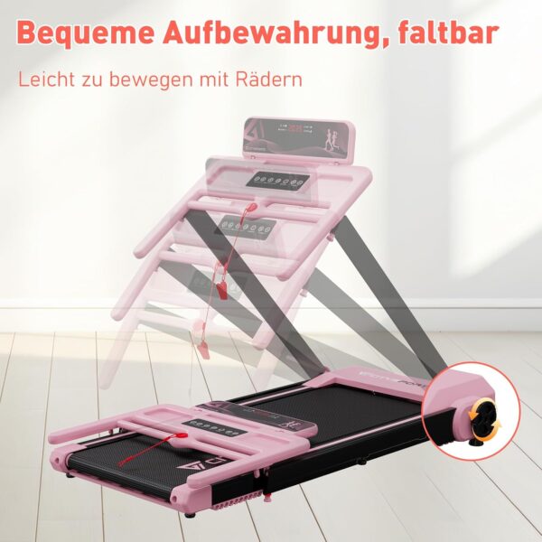 CITYSPORTS Elektrisches Laufband, klappbar, bis zu 12 km/h, mit LED-Display, App-Steuerung und 360° Tablet-Halter, kompakte Walking-Matte für Zuhause und Büro (Neuwertig)