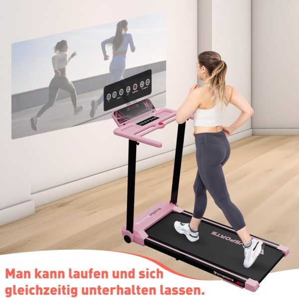 CITYSPORTS Elektrisches Laufband, klappbar, bis zu 12 km/h, mit LED-Display, App-Steuerung und 360° Tablet-Halter, kompakte Walking-Matte für Zuhause und Büro (Neuwertig)