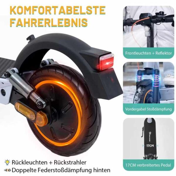EVERCROSS EV10K MAX ABE Elektroroller für Erwachsene – 55 km Reichweite, 400 W, 20 km/h, faltbarer E-Scooter