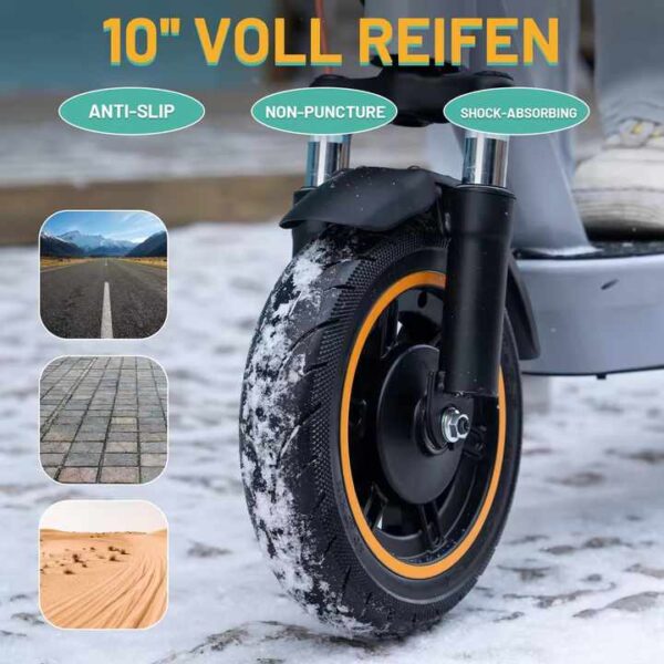 EVERCROSS EV10K MAX ABE Elektroroller für Erwachsene – 55 km Reichweite, 400 W, 20 km/h, faltbarer E-Scooter