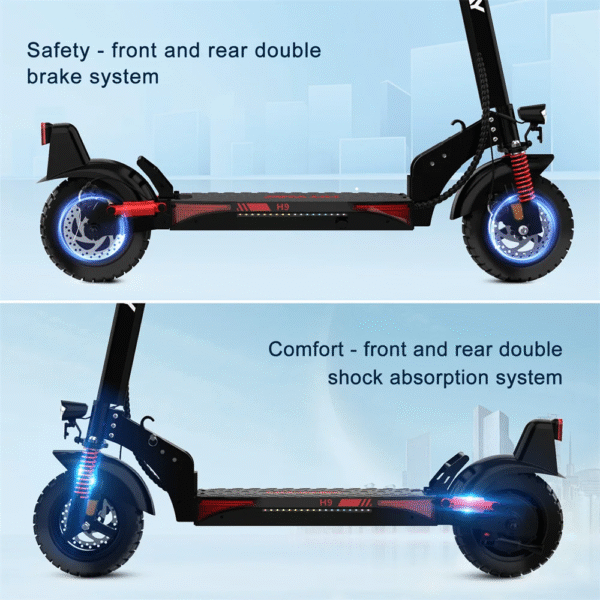 H9ABE Faltbarer Elektroroller, 48V 15,6Ah, App-fähiger E-Scooter mit Straßenzulassung (Neuwertig)