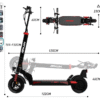 H9ABE Faltbarer Elektroroller, 48V 15,6Ah, App-fähiger E-Scooter mit Straßenzulassung (Neuwertig)