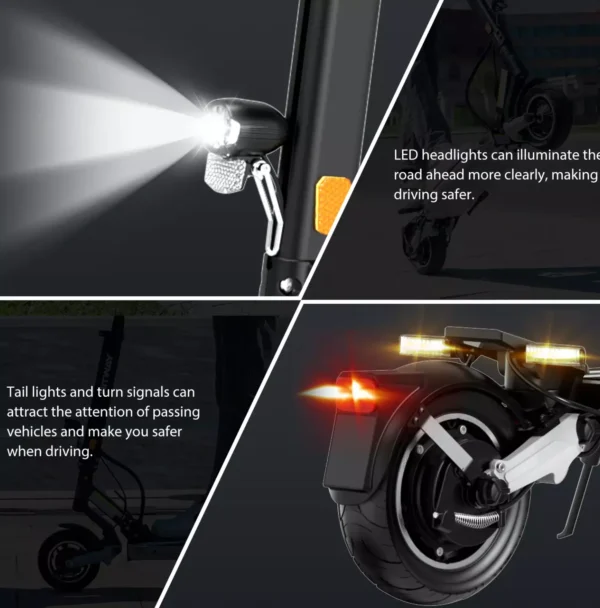 Hitway H6 E-Scooter 500W 48V 15,6Ah 70 km Reichweite 10" Luftreifen Faltbar