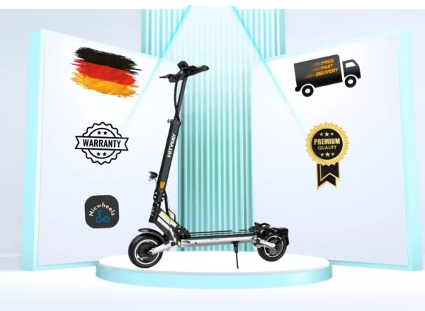 Hitway H6 E-Scooter 500W 48V 15,6Ah 70 km Reichweite 10" Luftreifen Faltbar