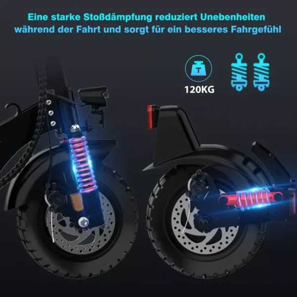 HITWAY H9 Straßenzugelassener ABE Elektroroller, 10 Zoll, 500W, 48V 15,6 Ah E-Scooter